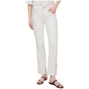 Madewell White Mid Rise Kick Out Jeans Stretch Denim Pants Women's Size 32